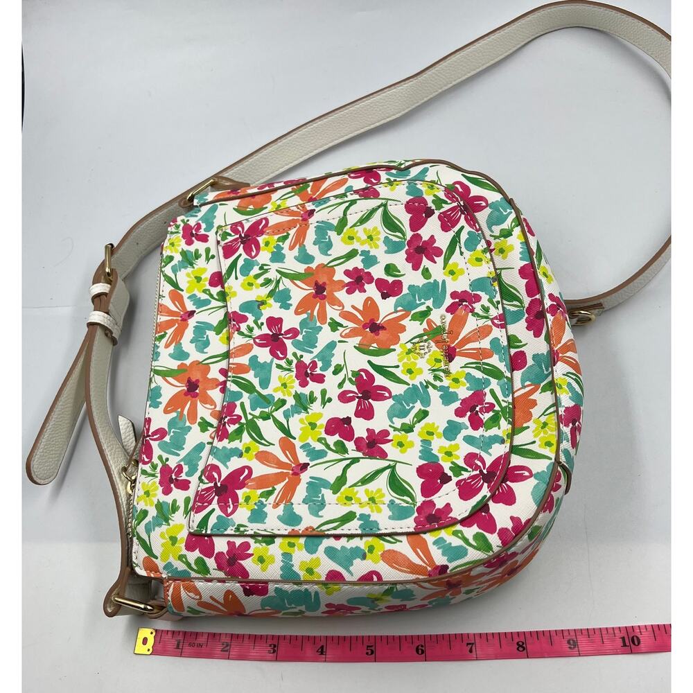 Nanette Lepore Floral Sunflower Crossbody Shoulder Purse Spring Zippered Handbag - Picture 3 of 11